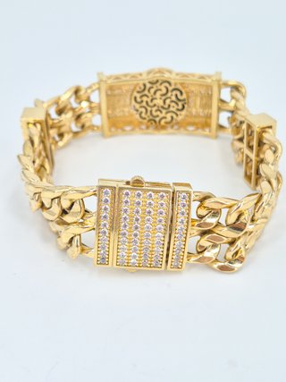 049-05-00340 Pulsera tipo Versace Oro 18K