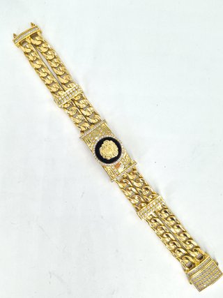 049-05-00340 Pulsera tipo Versace Oro 18K