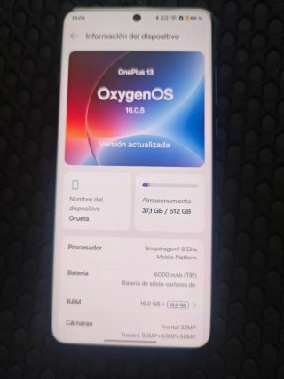 OnePlus 13 16GB 512GB Gris Oscuro
