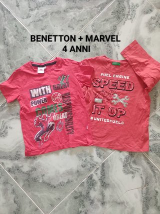 Set 2 Magliette Benetton Marvel 4 Anni