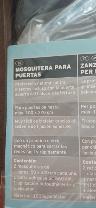 Mosquitera para puerta Powerfix Profi 100x220cm