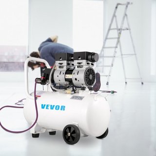 Compresor de Aire 41.6 L, Compresor de Aire Ultra Silencioso 1 HP, Compresor de Aire Sin Aceite Tanque de Acero 750W, Compresor de Aire Portátil 8 bar, Compresor Ultra Silencioso para Reparaciones...