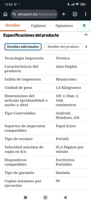 Impresora de Recibos. Impresión de ticket termico