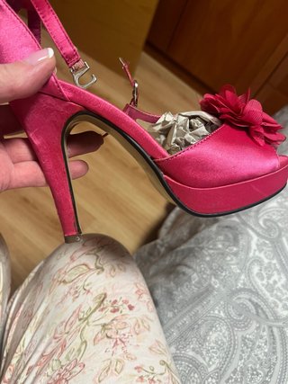 Zapatos de tacón y plataforma fucsia