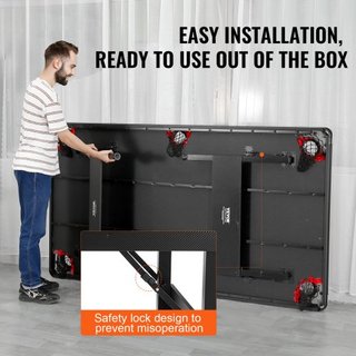 Mesa de Billar, Mesa de Pool de 213 cm, Mesa Plegable Portátil que Ahorra Espacio, Juego de Mesa de Billar Incluye Bolas, Cues, Tizas y Cepillo, Negra con Tela Roja, Perfecta para Sala de Juegos F...