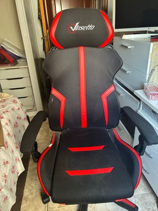 Silla Gamer Vinsetto Negra y Roja