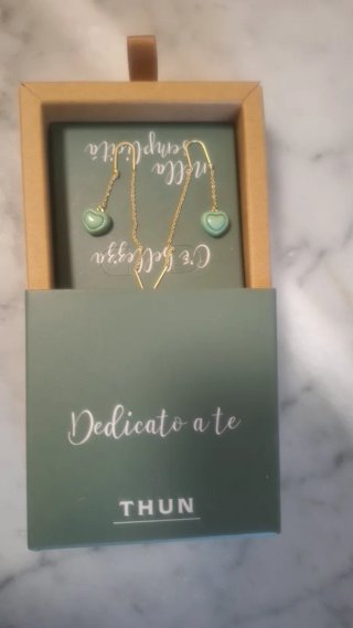 Orecchini Thun Cuore Verde Oro