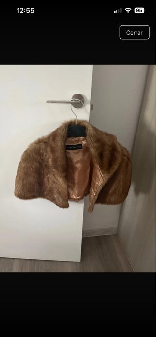 Capa de pelo marrón talla única