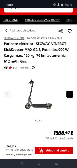 Ninebot Max G2 Patinete Eléctrico