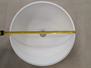 Lavabo redondo blanco 38 cm diámetro