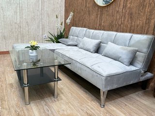 Sofá Cama Chaise Longue Gris