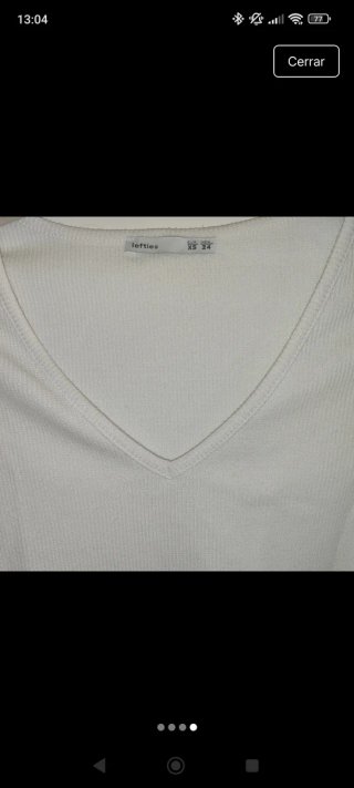 Top crop blanco Lefties talla XS