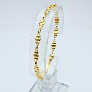 Pulsera de Oro Maciza 18K Combinada, 8,2gr, 18,5cm