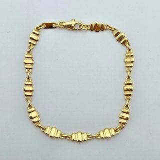 Pulsera de Oro Maciza 18K Combinada, 8,2gr, 18,5cm