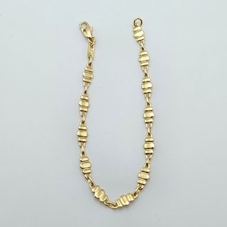 Pulsera de Oro Maciza 18K Combinada, 8,2gr, 18,5cm