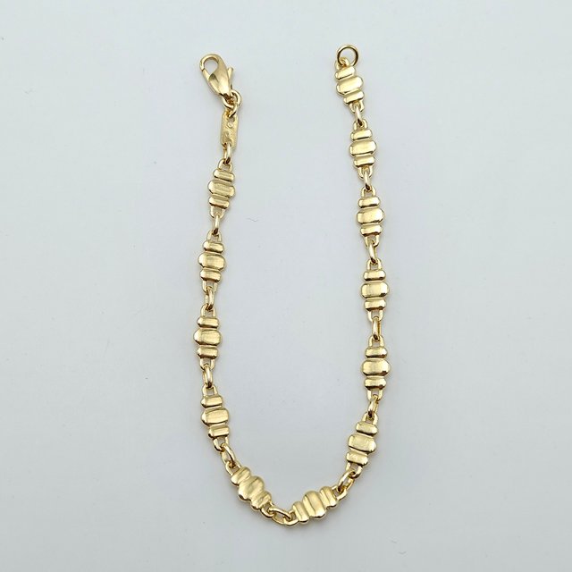 Pulsera de Oro Maciza 18K Combinada, 8,2gr, 18,5cm