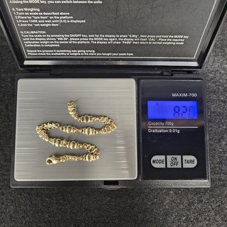 Pulsera de Oro Maciza 18K Combinada, 8,2gr, 18,5cm