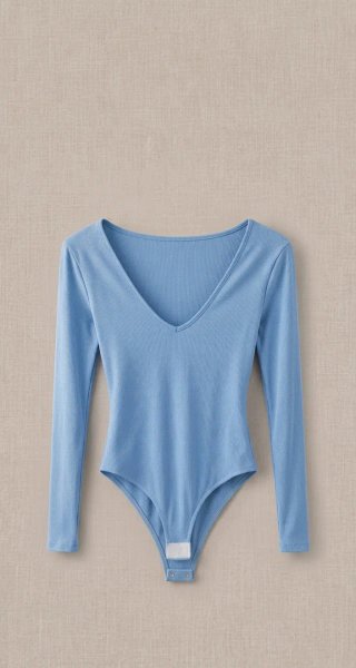Body manga larga azul