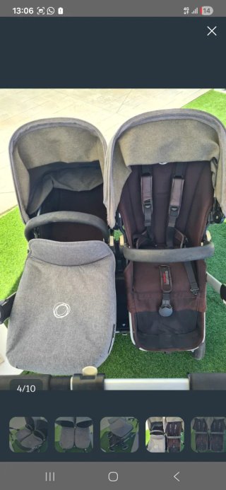 Carrito Gemelar Bugaboo Gris