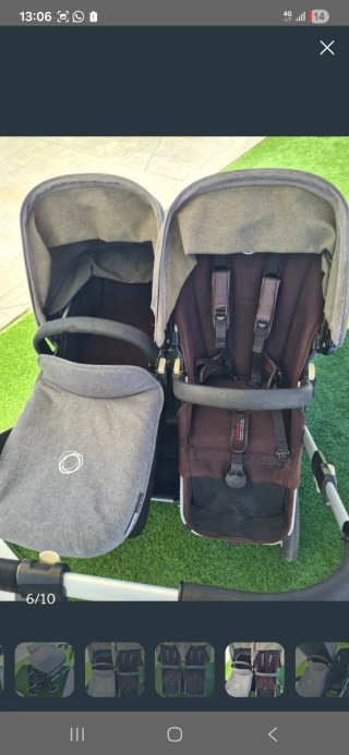 Carrito Gemelar Bugaboo Gris