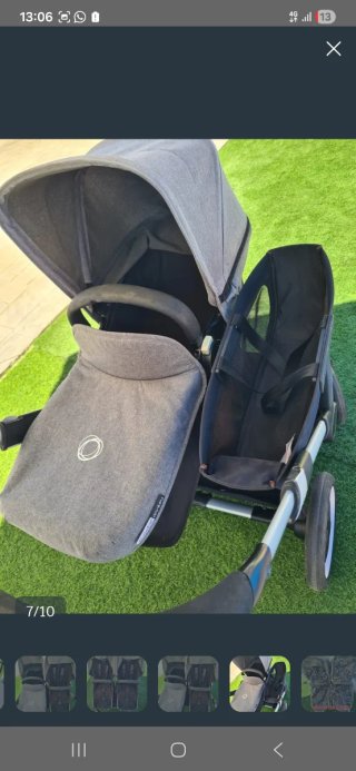 Carrito Gemelar Bugaboo Gris