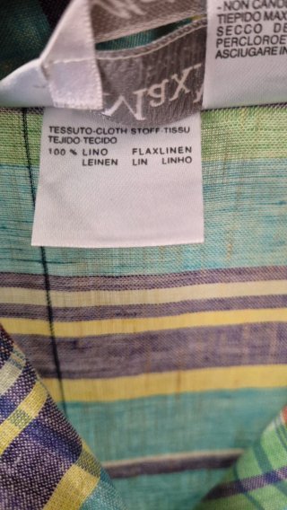 Camicia in lino verde multicolore Max Mara