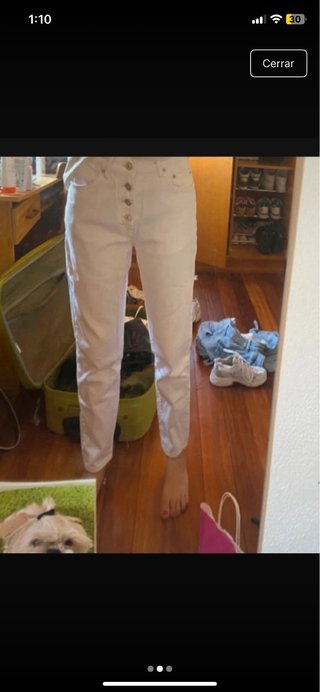 Pack 2 Vaqueros Blancos Zara y Pull&Bear Talla XS