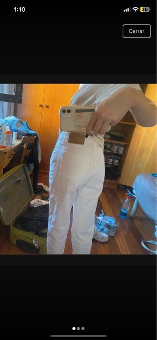 Pack 2 Vaqueros Blancos Zara y Pull&Bear Talla XS