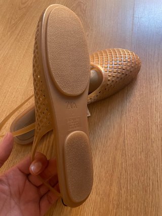 Bailarinas Zara destalonada beige