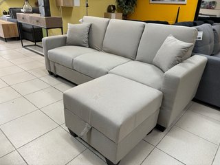 Sofá cama beige con doble arcón