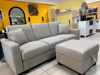Sofá cama beige con doble arcón