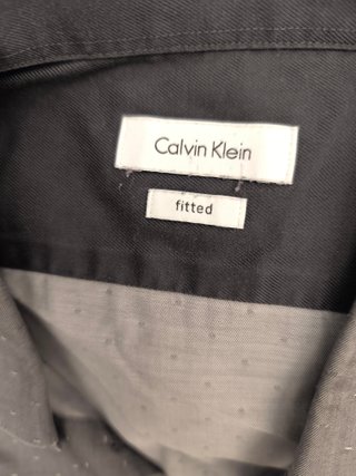 Camisa Calvin Klein Fitted Gris M