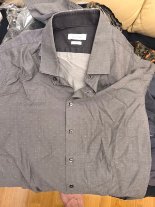 Camisa Calvin Klein Fitted Gris M