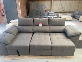 Sofá Cama Gris Nuevo con puffs