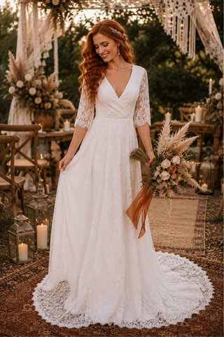 Vestido de Novia Encaje Blanco