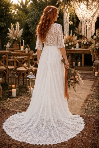 Vestido de Novia Encaje Blanco