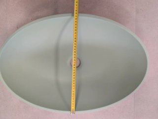Lavabo ovalado verde eucalipto 57,5x38x11 cm