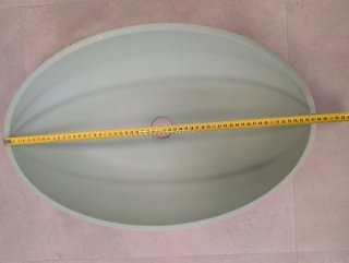 Lavabo ovalado verde eucalipto 57,5x38x11 cm