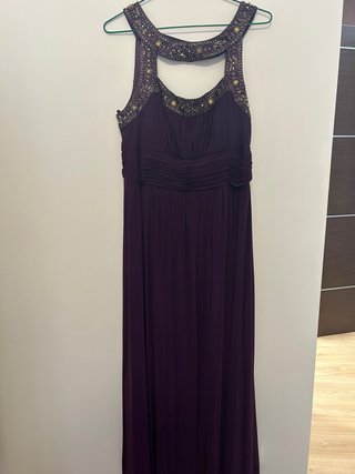 Vestido largo morado fiesta mujer