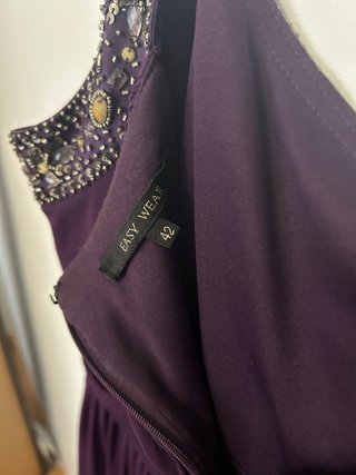 Vestido largo morado fiesta mujer