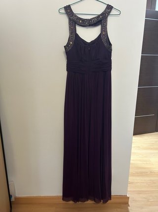 Vestido largo morado fiesta mujer