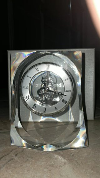 Orologio da tavolo in cristallo