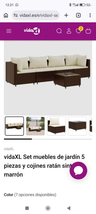 Conjunto de Muebles de Jardín Ratán