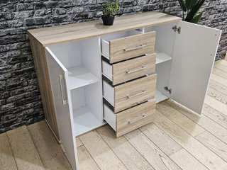 Aparador de 4 cajones y 2 puertas