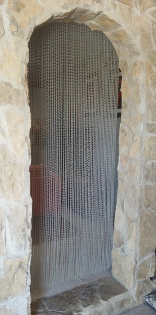 Cortina de tiras espiral Ibiza, traslucida opaca