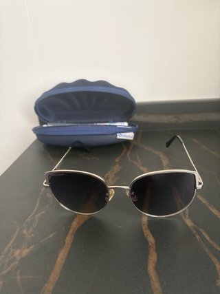 Gafas de sol cat eye polarizadas plateadas nuevas