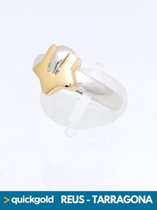 40-629 ANILLO ORO BICOLOR 18K ESTRELLA T17