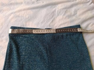 Pantalón azul brillante mujer