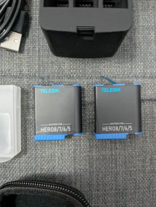 2 Batterie TELESIN + Caricatore 899789