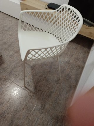 Juego de 4 sillas de comedor blancas